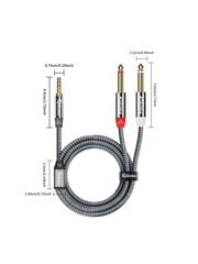 Riksoin 3,5 mm 1/8" TRS - 2 X 6,35 mm 1/4" TS Mono Y -kaapeli 2 FT jakokaapeli Yhteensopiva puhelimen, kannettavan tietokoneen, CD-soittimien, tehovahvistimen, mikserin, kotistereojärjestelmän harmaa hinta ja tiedot | Kaapelit ja adapterit | hobbyhall.fi