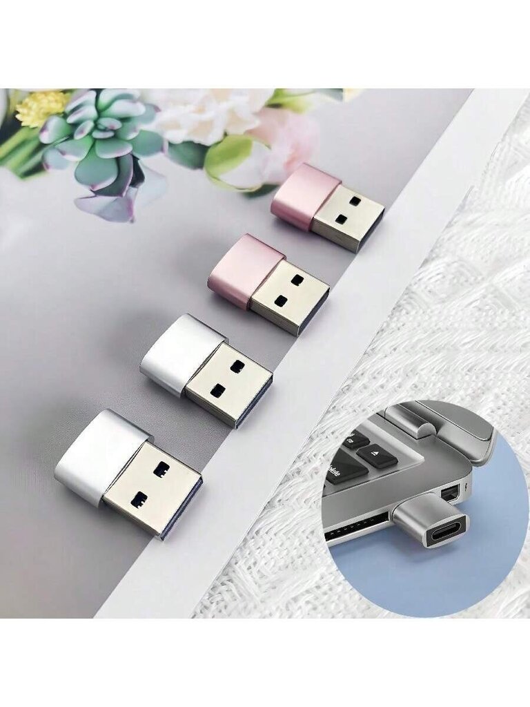 Type-C - USB 2.0 -uros OTG-sovitin, kuulokesovitin, PD-pikalatausdatamuunnin-2 musta 2 kulta hinta ja tiedot | Kaapelit ja adapterit | hobbyhall.fi