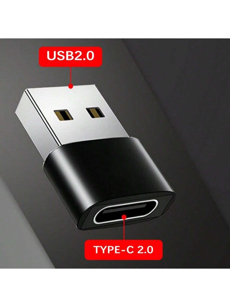 Type-C-USB 2.0 -uros OTG-sovitin, kuulokemuunnin, Pd-pikalataus, Type-C-sovitin-2 hopea 2 ruusukulta hinta ja tiedot | Kaapelit ja adapterit | hobbyhall.fi