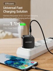 VENTION USB-seinälaturi Seinälaturi 18W QC 3.0 Mini Quick Charge 3.0 Adapter Pikalatauslohko Yhteensopiva iPhonen kanssa Samsung Galaxy S24 S23 A21 A51 A71 S20 S10 S9 S8,A10e,Note20/10,Moto G7 G6-White hinta ja tiedot | Kaapelit ja adapterit | hobbyhall.fi