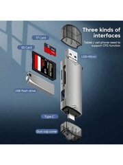 kpl 6-in-1 OTG SD TF -kortinlukija nopea siirtosovitin USB-muistitikkusovitin Type-C USB3.0 Micro USB -monitoiminen alumiiniseoskortinlukija, joka on yhteensopiva IPhone 16 Pro Max/16 Pro/16 Plus/16/15 -laitteiden kanssa Sarja/Samsung//-Multicolor hinta ja tiedot | Kaapelit ja adapterit | hobbyhall.fi