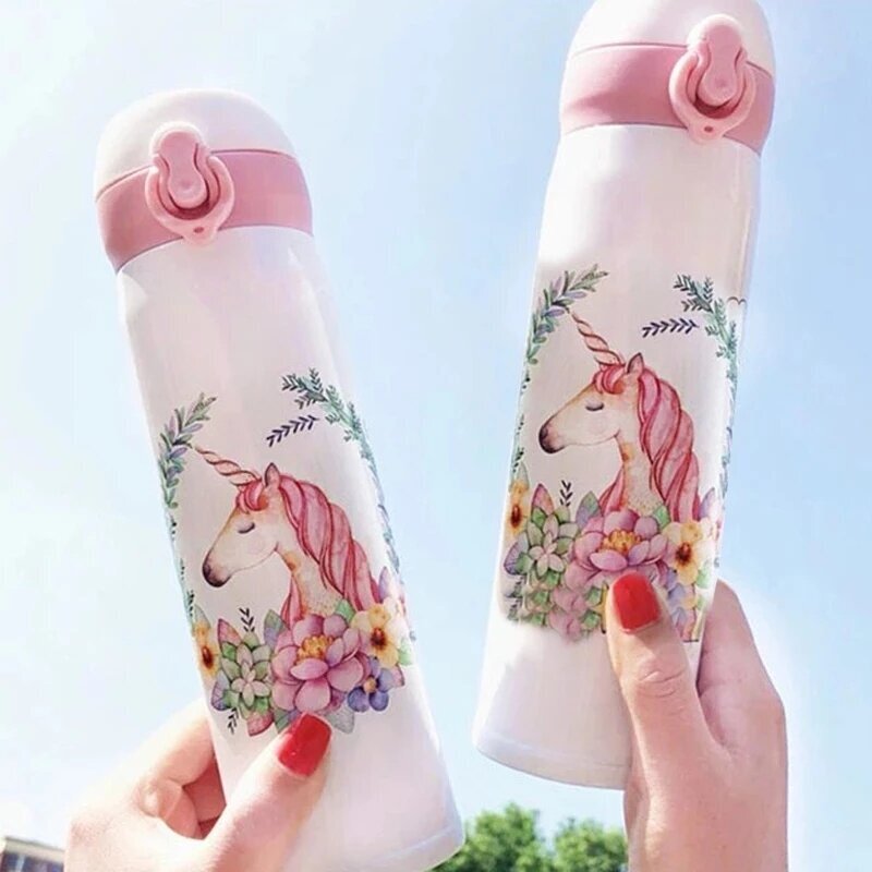 (350 ml Flamingo) Kannettava ruostumattomasta teräksestä valmistettu lämpömuki Söpö yksisarvinen tyhjiölämpöeristys vesipullon pomppiva kansi tyhjiökuppi lapsille - hinta ja tiedot | Juomapullot | hobbyhall.fi