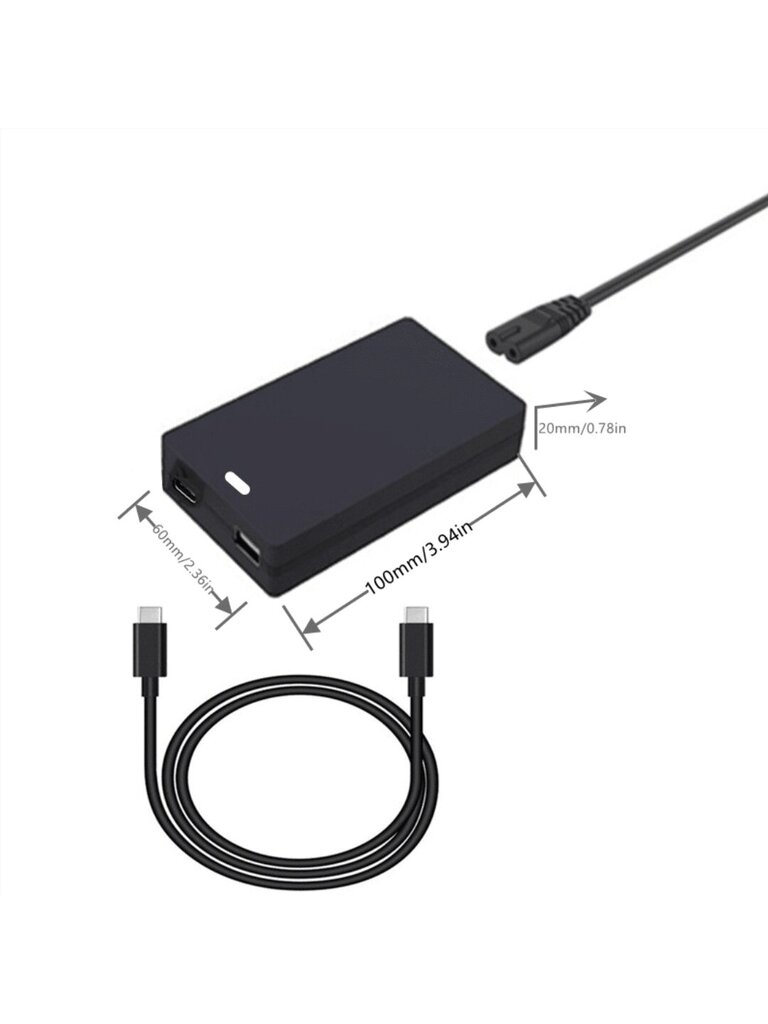 YZUBAOIL [amerikkalainen pistoke] 65 W USB-C-tyyppinen laturin virtalähde, yhteensopiva 61 W:n, 45 W:n, 30 W:n, 12 W:n kanssa Prolle, Chromebookille ja kaikille kannettavalle tietokoneelle tai älypuhelimelle, jossa on C Type. - Musta hinta ja tiedot | Kaapelit ja adapterit | hobbyhall.fi