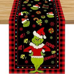 Red Grinch joulupöytäliina Merry Christmas pöytäliina Jouluinen kodin sisustus 33*183CM hinta ja tiedot | Joulukoristeet | hobbyhall.fi