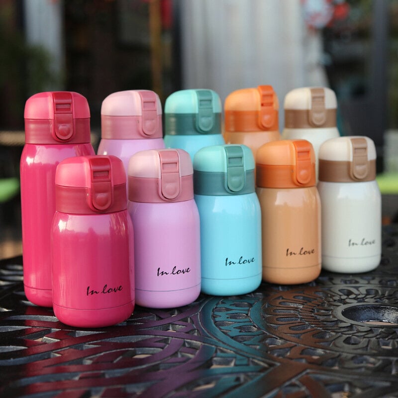 (500ml1) Cute Candy Mini Thermos Cup Kids Sarjakuva kuumavesipullo ruostumattomasta teräksestä lämpökahvimuki tyhjiöpullo eristetty - hinta ja tiedot | Juomapullot | hobbyhall.fi