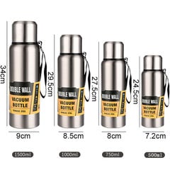 (50 ml) Suurikapasiteettinen lämpövesipullo termospullo ruostumattomasta teräksestä kannettava ulkokäyttöinen eristetty kuppi teetä varten - hinta ja tiedot | Juomapullot | hobbyhall.fi