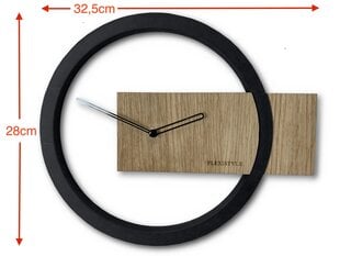 Seinäkello Oak Horizontal hinta ja tiedot | Kellot | hobbyhall.fi