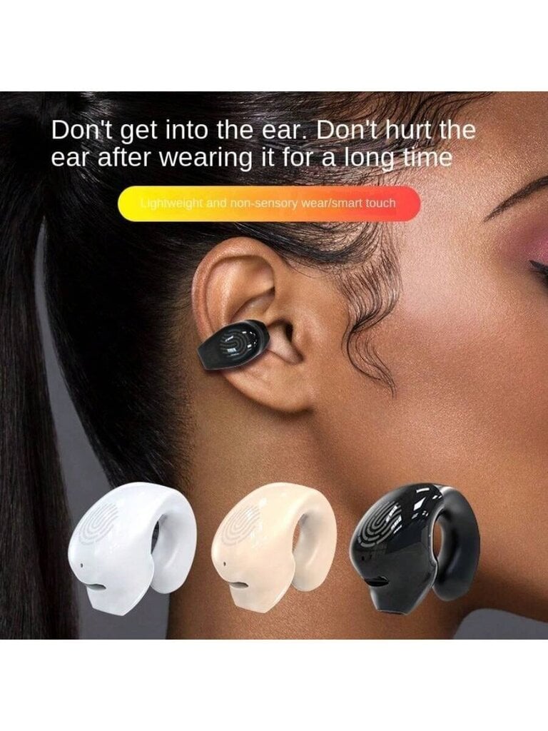 kpl Single Earbud Langattomat kuulokkeet TWS mikrofonilla, Handsfree-kuulokkeet juoksukuntosalille Valkoinen-Musta-yksi koko hinta ja tiedot | Kuulokkeet | hobbyhall.fi