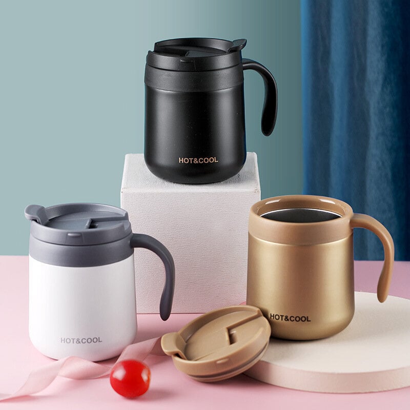 (500ml Punainen musta suodatin)Kahvimuki Vacuum Ruostumaton teräs 304 Vuodonkestävä Thermos Travel Thermal Cup Suodatin Hot & Cool RR2092 hinta ja tiedot | Juomapullot | hobbyhall.fi