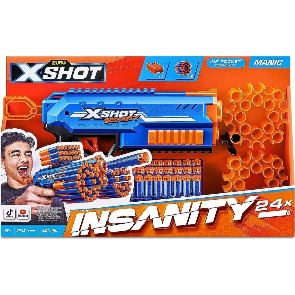 Leikkiase lapsille X-Shot Insanity Manic hinta ja tiedot | Poikien lelut | hobbyhall.fi