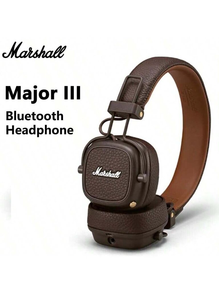 Marshall Major III 3 Langattomat kuulokkeet mikrofonilla Deep Bass Pelikuulokkeet Taitettavat Urheilu Rock Musiikki Bluetooth Kuulokkeet - Musta hinta ja tiedot | Kuulokkeet | hobbyhall.fi