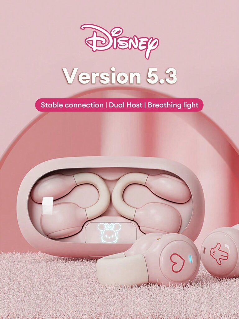 Disneyn 1 kpl Bluetooth-kuulokkeet, vaaleanpunainen väri, langattomat nappikuulokkeet mikrofonilla, korkealaatuinen ääni, alhainen viive, passiivinen melunvaimennus, sopii älypuhelimeen ja tablettiin - beige hinta ja tiedot | Kuulokkeet | hobbyhall.fi