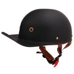 Vintage Open Face Moottoripyöräkypärä Retro baseball-lippis Puolikypärät Miesten Naiset Cruiser Scooterille Mattamusta Suuri hinta ja tiedot | Kypärät | hobbyhall.fi