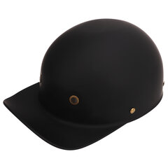 Vintage Open Face Moottoripyöräkypärä Retro baseball-lippis Puolikypärät Miesten Naiset Cruiser Scooterille Mattamusta Suuri hinta ja tiedot | Kypärät | hobbyhall.fi