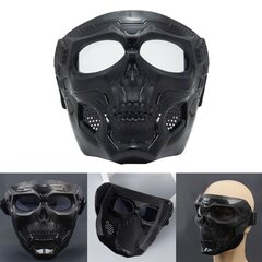 Moottoripyörän suojalasit Mask Skull Shape Racing -lasit säädettävällä luistamattomalla hihnalla maastopyöräilyyn, musta läpinäkyvä linssi hinta ja tiedot | Kypärät | hobbyhall.fi