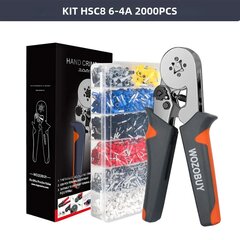 Päätteiden puristustyökalut, Mini sähköpihdit HSC8 6-4/6-6 (0,25-10mm²/0,25-6mm²), HSC8 6-4 johdinliittimen korjauspuristin 2000kpl hinta ja tiedot | Käsityökalut | hobbyhall.fi