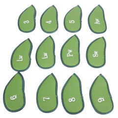 12 kpl Golf Iron Covers -setti numeroilla Pehmeä suojaava golfpään suojus Suojapäällinen Court Exercise Greenille hinta ja tiedot | Golf | hobbyhall.fi