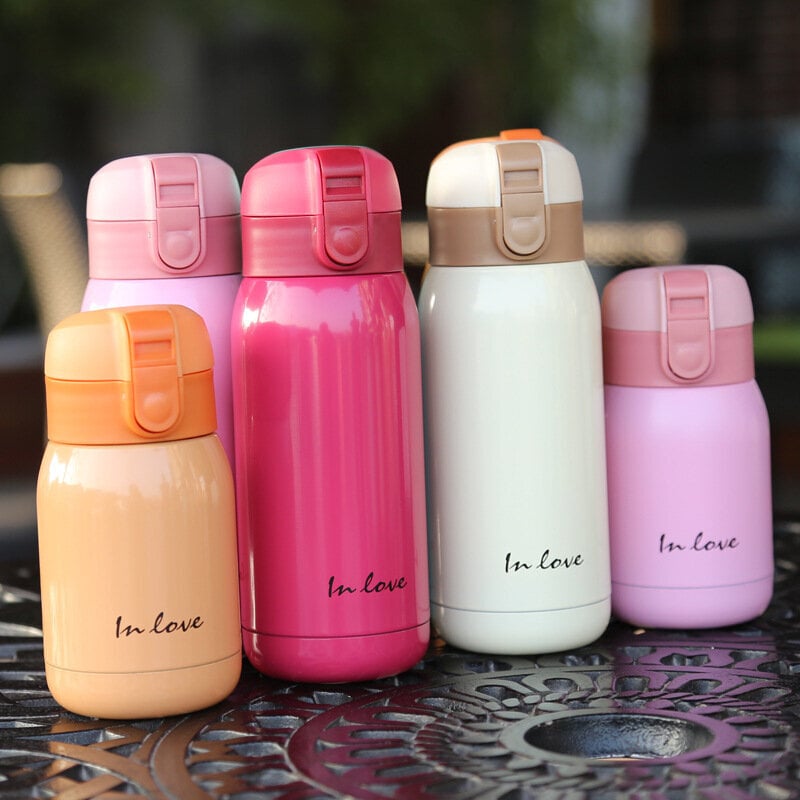 (200ML6) Mini Thermos Kids Cup Pullo Ruostumaton teräs Thermo Cup Vacuum Cups Kahvimukit Termos Lasten Vatsamuki Koululämpöpullo - hinta ja tiedot | Juomapullot | hobbyhall.fi