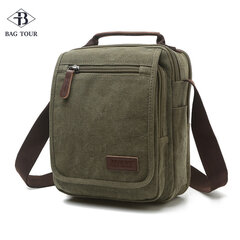 GREEN-Leisure yksi olkalaukku vintage canvas Monikerroksiset taskut Muoti Uusi 2024 vetoketjullinen ipad laukku matkapuhelin laukku messenger laukut laukku hinta ja tiedot | Tietokonelaukut | hobbyhall.fi