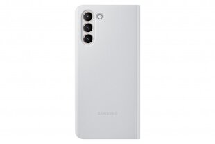 Samsung Galaxy S21 Smart Clear View suojakuori - Light Gray hinta ja tiedot | Puhelimen kuoret ja kotelot | hobbyhall.fi