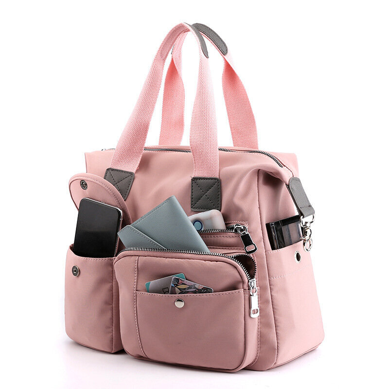 Pinkki-Summer Girl Naisten Laukku Käsilaukku Suuri Kannettava Vedenpitävä Nainen Oxford Olkapää Messenger Crossbody Laukut Kangaspakkaus hinta ja tiedot | Tietokonelaukut | hobbyhall.fi