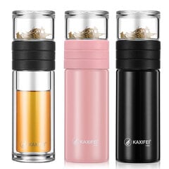 (50mlMusta-300ML)Uusi Lasinen Tea Thermos Vacuum Cup Ruostumattomasta teräksestä Termosit Teemuki Kuppi Thermos Thermoscup Tea Infuser Thermal Cup - hinta ja tiedot | Juomapullot | hobbyhall.fi