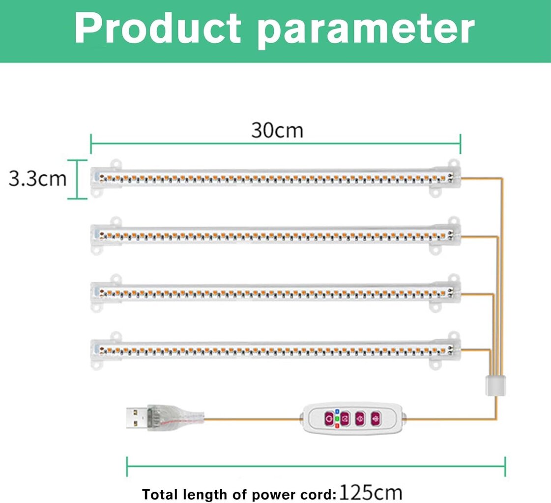 LED-kasvivalonauhat GAESHOW SH3 hinta ja tiedot | Sisäpuutarhat ja kasvilamput | hobbyhall.fi