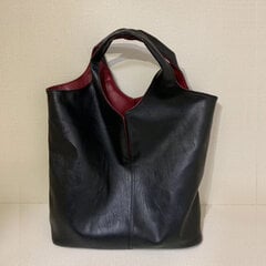 Black-Womens Vintage nahkainen Tote Hobo Olkalaukku Käsilaukku Suuri A4 College School Work Business Laukku naisille Kaksipuolinen hinta ja tiedot | Tietokonelaukut | hobbyhall.fi