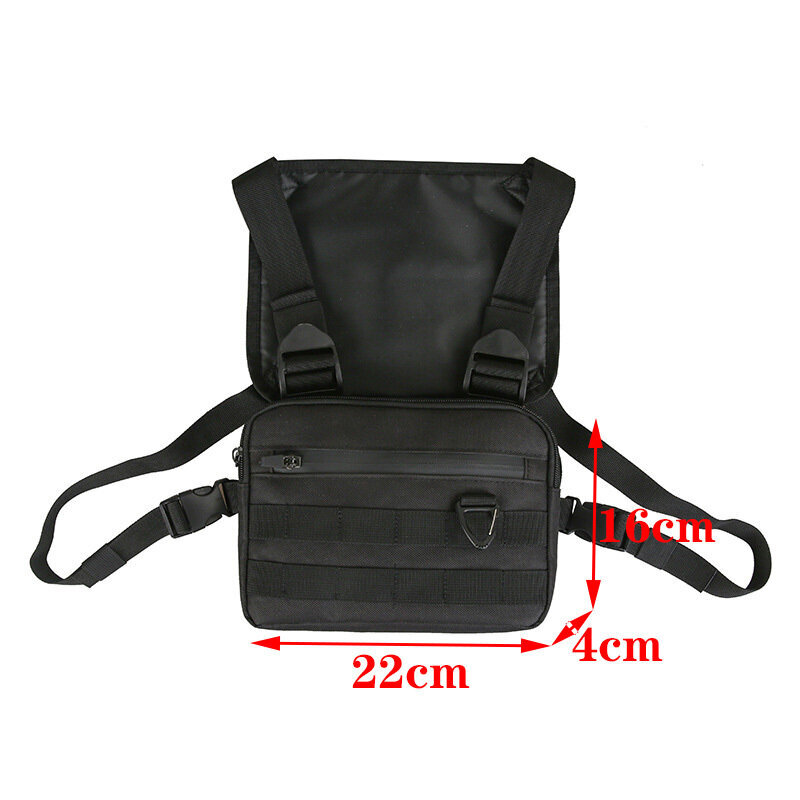 C Black Rig Bag - Toimiva taktinen rintalaukku miehille Muoti Bullet Hip Hop Vest Streetwear laukku vyötäröpakkaus Unisex musta rintalaukku 899 hinta ja tiedot | Tietokonelaukut | hobbyhall.fi