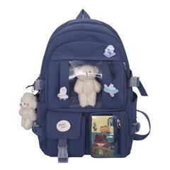 Sini-japanilainen lukiotyttöjen reppu Koululaukut teinitytöille Monitaskuinen Uusi Kawaii Reppu Naiset Harajuku Söpö Mochila hinta ja tiedot | Tietokonelaukut | hobbyhall.fi