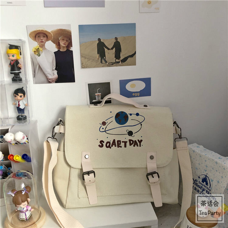 WhiteMax pituus<50cm - Nainen Messenger Bag Retro Postinjakaja Laukku Opiskelijakangaslaukku Yhden olkapääreppu Iso Olkalaukut Crossbody Laukut naisille hinta ja tiedot | Tietokonelaukut | hobbyhall.fi