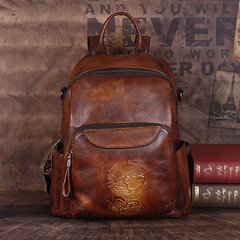 Retro Keltainen33CM-27CM-13CM- 2024 Nahkainen Naisten Laukku Retro Kohokuviointi Reppu Ipad Book Travel Käsilaukku Naisten Olkalaukku Vintage Messenger Bag hinta ja tiedot | Tietokonelaukut | hobbyhall.fi