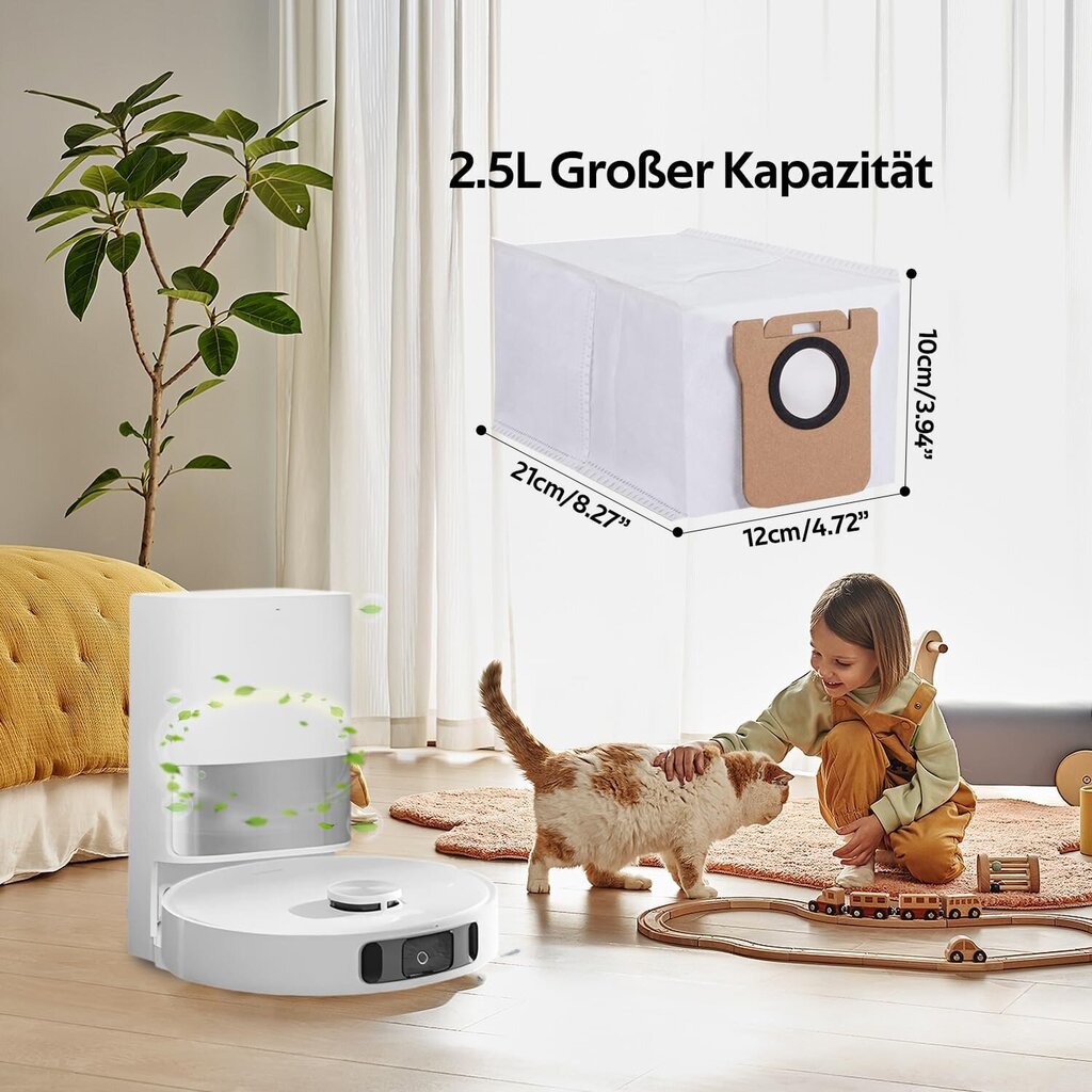 ANBOO Imurirobotin pussit Dreame L10s Ultra / L20 Ultra / L10 Ultra, Xiaomi X10+, 8 kpl hinta ja tiedot | Pölynimureiden lisätarvikkeet | hobbyhall.fi