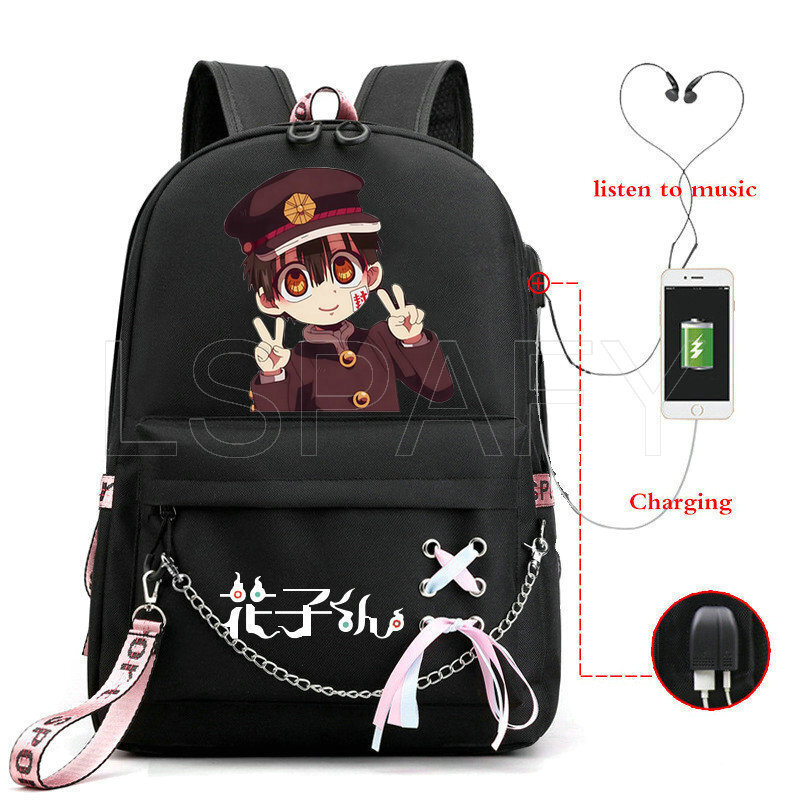 26-Anime WC-sidottu Hanako Kapasiteetti Reppu Naiset Miesten Kannettava Reput Oxford Koululaukut Teinit College Student Mochilas hinta ja tiedot | Tietokonelaukut | hobbyhall.fi