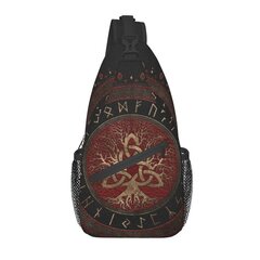 14Max Pituus<50cm-Elämänpuu Triquetra Ruskealla Nahalla Crossbody Sling Reppu Miesten Viking Norse Yggdrasil Olkalaukut retkeilyyn hinta ja tiedot | Tietokonelaukut | hobbyhall.fi