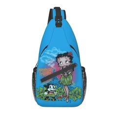 11Max Pituus<50cm-Cool Boop Bettys Polka Dot Crossbody Sling Reppu Miesten Kawaii Cartoon Olkalaukut matkustamiseen hinta ja tiedot | Tietokonelaukut | hobbyhall.fi