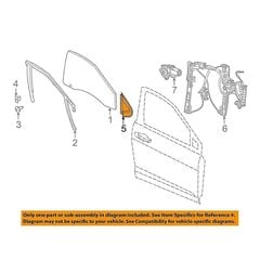 Vaihto Oikean Etuikkunan A-Pilarin Kolmioverhoilulevy 68083130Ad Yhteensopiva 2012-2016 Chrome Triangle Cover Pane -Autotarvikkeiden Kanssa hinta ja tiedot | Moottorin varaosat | hobbyhall.fi