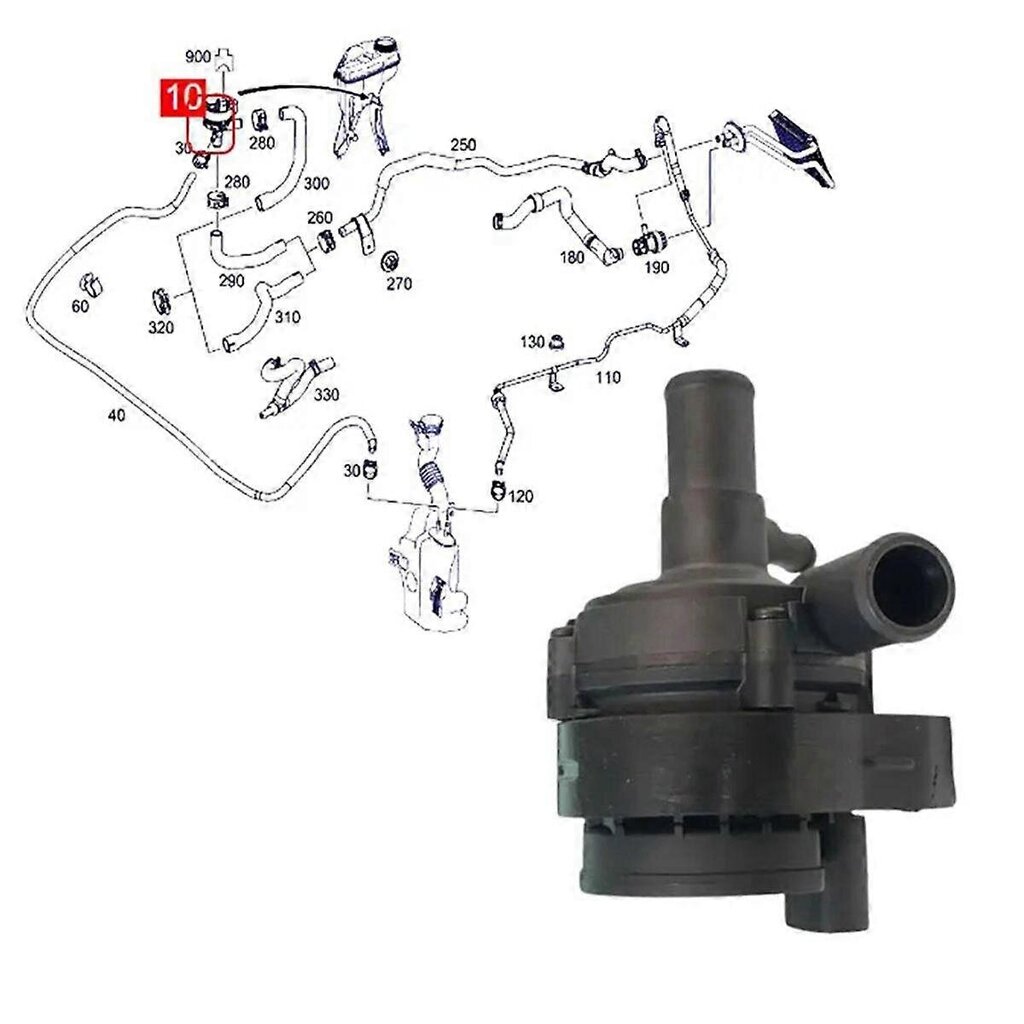 Vaihtelevat Lisäjäähdytyksen Elektroniset Pumput, Jotka Ovat Yhteensopivia Kanssa C250 C63 Glk350 Sl63 Pysäköintilämmittimen Vesipumppu 2048350264 A2 Autotarvikkeet hinta ja tiedot | Moottorin varaosat | hobbyhall.fi