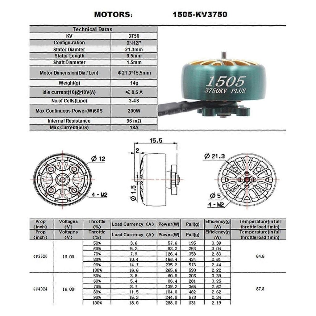 Vaihto, Joka On Yhteensopiva Lannrc 1505 Plus 3750Kv 4S Harjattoman Moottorin 3-6S Lipo Kanssa Yhteensopiva 3-4 Tuuman Long Distance Traversing Dron -Autotarvikkeiden Kanssa hinta ja tiedot | Moottorin varaosat | hobbyhall.fi