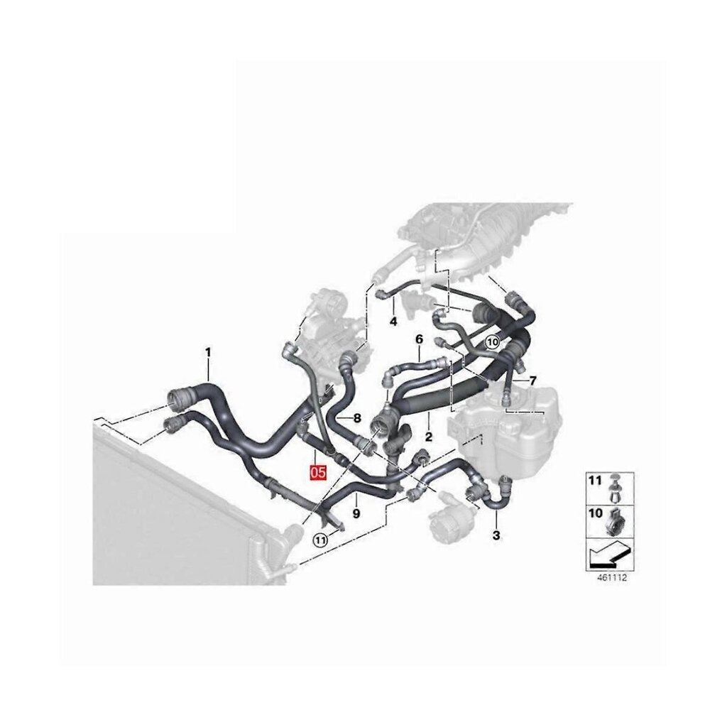 Korvaava Uuden Auton Jäähdyttimen Letku, Joka On Yhteensopiva 1 2 3 4 -Sarjan Vesisäiliön Jäähdyttimen Letkun Kanssa 8616914 17128616914 Autotarvikkeita hinta ja tiedot | Moottorin varaosat | hobbyhall.fi
