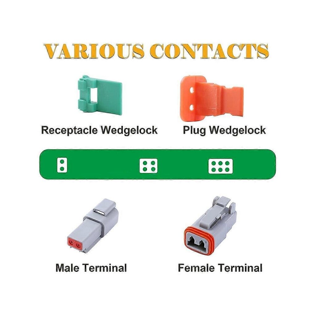 Korvaava 5 Sarjan 4-Nastainen Dt-Liitinsarja, Vedenpitävä Dt-Liitin, Koko 16 Leimatut Koskettimet, Tiivistetulpat, Jotka Ovat Yhteensopivat Auton Autotarvikkeiden Kanssa hinta ja tiedot | Moottorin varaosat | hobbyhall.fi