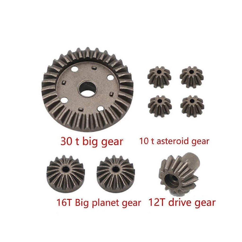 Korvaava 16 Kpl 1:12 Kauko-Auton Päivitystarvike 12423, Joka On Yhteensopiva Metal Differential Gear Driving Gear 0012 12428 F -Autotarvikkeiden Kanssa hinta ja tiedot | Moottorin varaosat | hobbyhall.fi