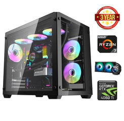 Gamer Ryzen 7 7700X 8GB 512GB SSD NVME 1TB HDD RTX 4060 Ti Windows 11 hinta ja tiedot | Pöytätietokoneet | hobbyhall.fi