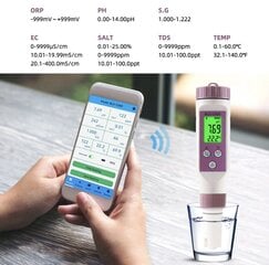 Smart Bluetooth pH, ​​suolaisuus, happamuus, lämpötilamittari hinta ja tiedot | Keittiövälineet | hobbyhall.fi