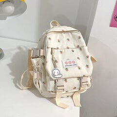 painatus valkoinenRiipus-pieni naisten reppu tyttöjen koulureppu vedenpitävä nylon muoti japani rento nuorten tyttöjen laukku naaras Mini Mochila hinta ja tiedot | Tietokonelaukut | hobbyhall.fi