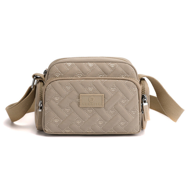 Khaki-pieni naisten Crossbody Laukku Nylon Tyttöjen Olkalaukut Naisten Messenger Laukku Matkapuhelimen laukku Tikkaus kukkaro hinta ja tiedot | Tietokonelaukut | hobbyhall.fi