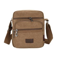 Kahvi-Miehet Casual Canvas Messenger Bag Business Travel Olkalaukut Miesten Kannettava Vapaa-ajan Laukut Käsilaukut Postimies Miesten Bolsa Masculina hinta ja tiedot | Tietokonelaukut | hobbyhall.fi