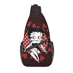 1Max Pituus < 50 cm - Cool Boop Bettys Polka Dot Crossbody Sling Reppu Miesten Kawaii Cartoon Olkalaukut matkustamiseen hinta ja tiedot | Tietokonelaukut | hobbyhall.fi