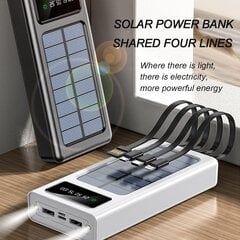 Kannettava laturi Solar Power Bank 12000Mah/20000Mah Suuri kapasiteetti Sisäänrakennettu 5 lähtöä ja 3 tuloa Kaapeli ja taskulamppu yhteensopiva kaikkien älypuhelimien ja USB-laitteiden kanssa 12000Mah-musta hinta ja tiedot | Puhelimen lisätarvikkeet | hobbyhall.fi