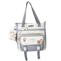 sininen olkalaukkuEi riipus-Harajuku Uusi High School Girls Reppu Olkalaukut Multi Pockets Vedenpitävä Koululaukku Teinityttöjen Kawaii Reppu Mochila hinta ja tiedot | Tietokonelaukut | hobbyhall.fi